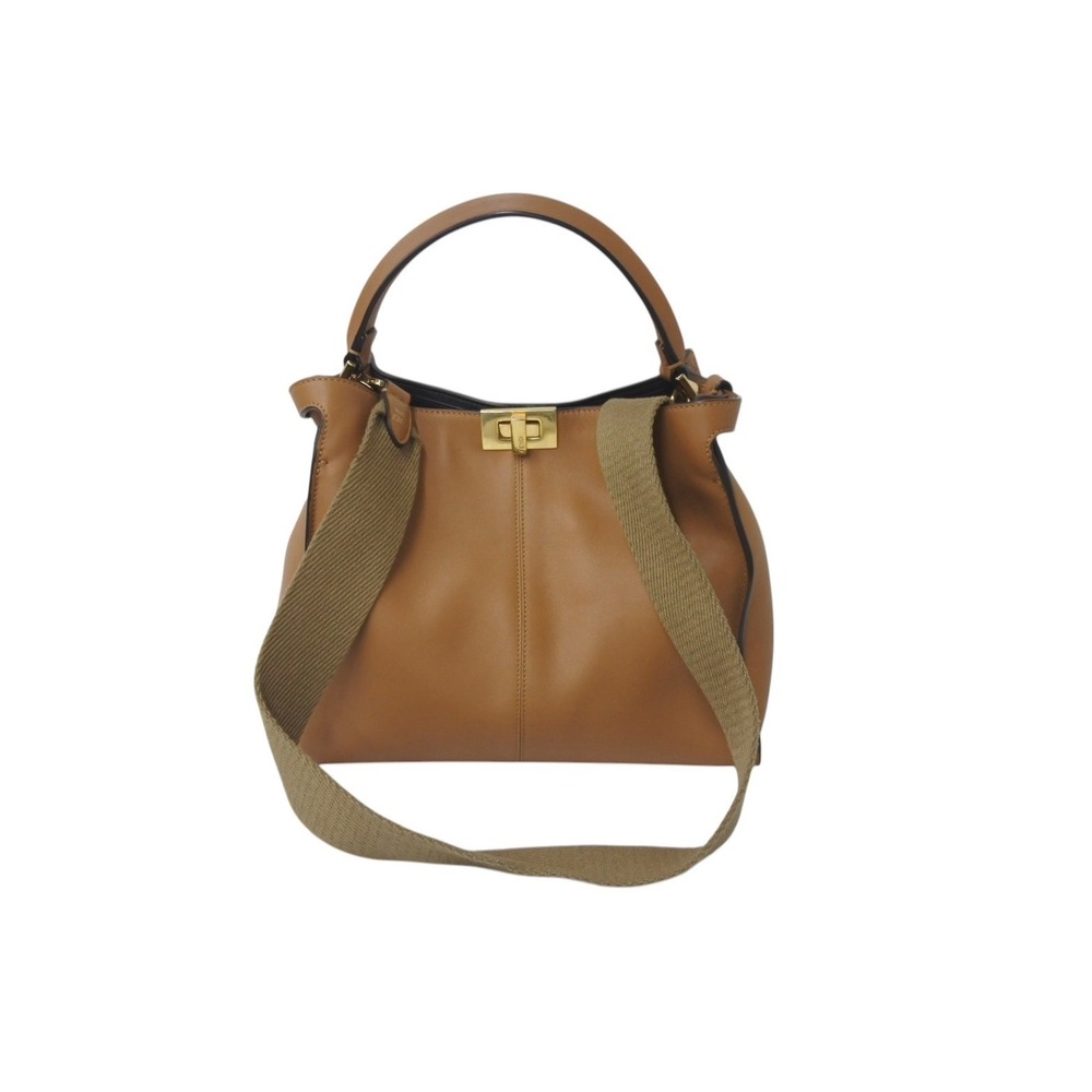 FENDI Peekaboo Lite Handbag Bag Brown